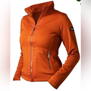 Equestrian Stockholm Fleece Riding Jacket orange Women’s Size Small full zip